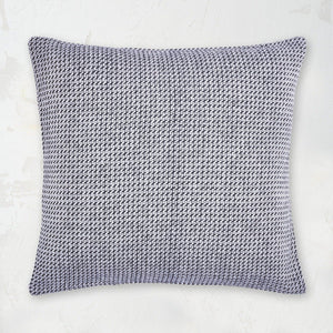 langford houndstooth decorative pillow in indigo