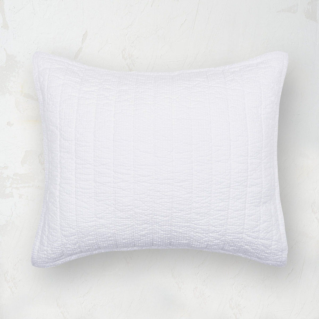 white quilted mallory standard sham