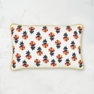 70s retro addy floral decorative throw pillow