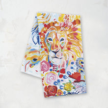 multi colored animal kingdom kitchen towel lion