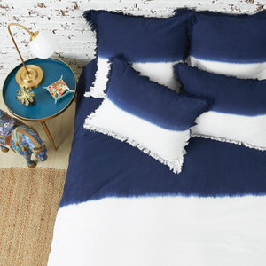 blue and white ombre aster duvet cover