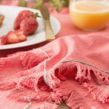 hibiscus charyl fabric napkin on table setting