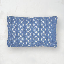 clyde bohemian macramÃ© decorative throw pillow in blue