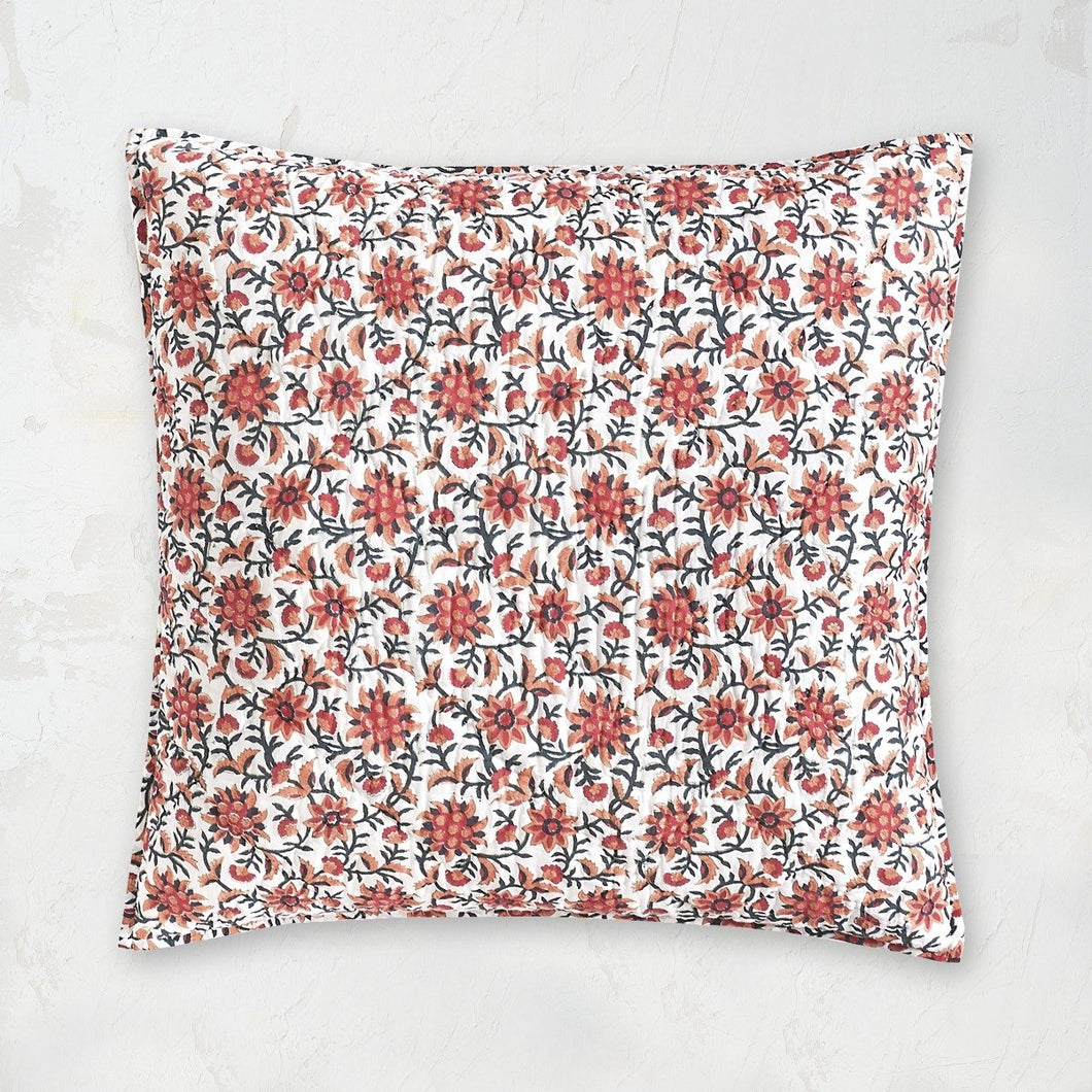 floral colley euro sham