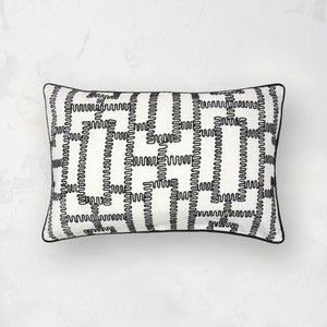black and white geometric crawford decorative throw pillow