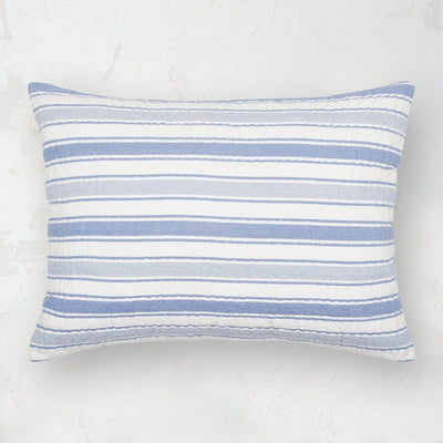 blue and white striped garrett standard sham