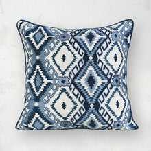 geometric blue jax decorative throw pillow
