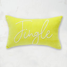 Jingle Citron Velvet Pillow
