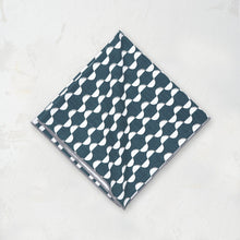 mallard lee cloth napkin with half circle geometric design