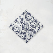 indigo and white floral print cloth midge napkin