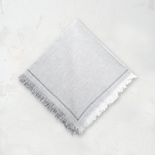 boulder gray tate cloth napkin with fringe