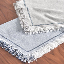 indigo tate cloth napkins with fringe